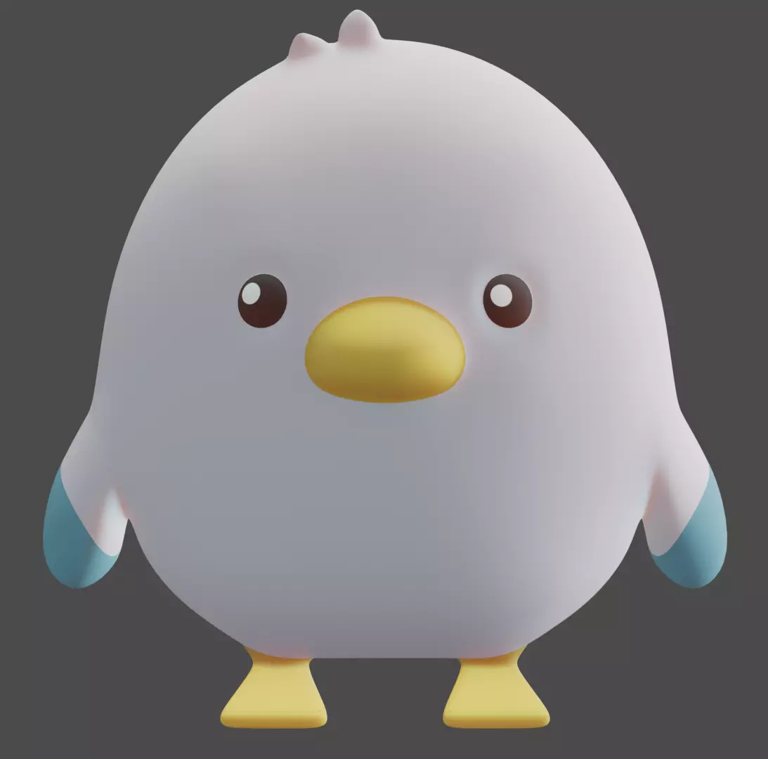 plush bird 3D model_0