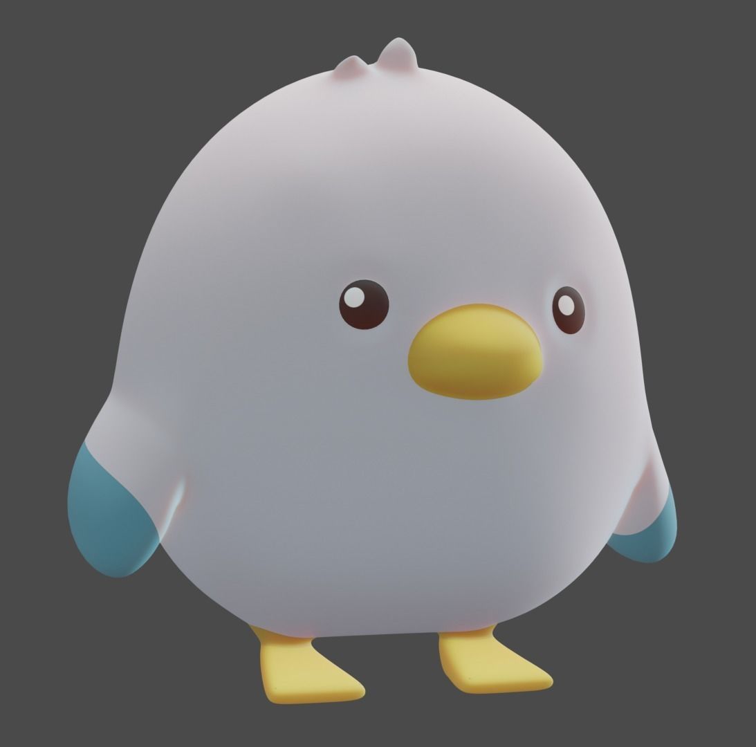 plush bird 3D model_1