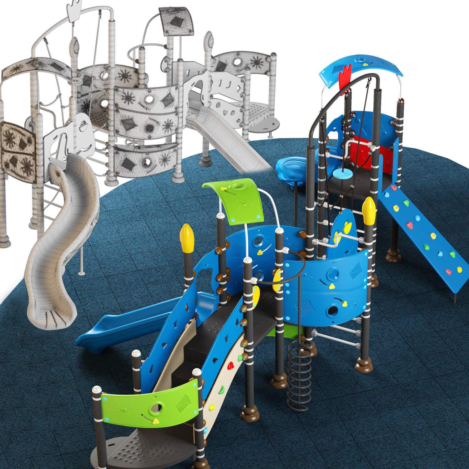Kids playground 09 3D model_1