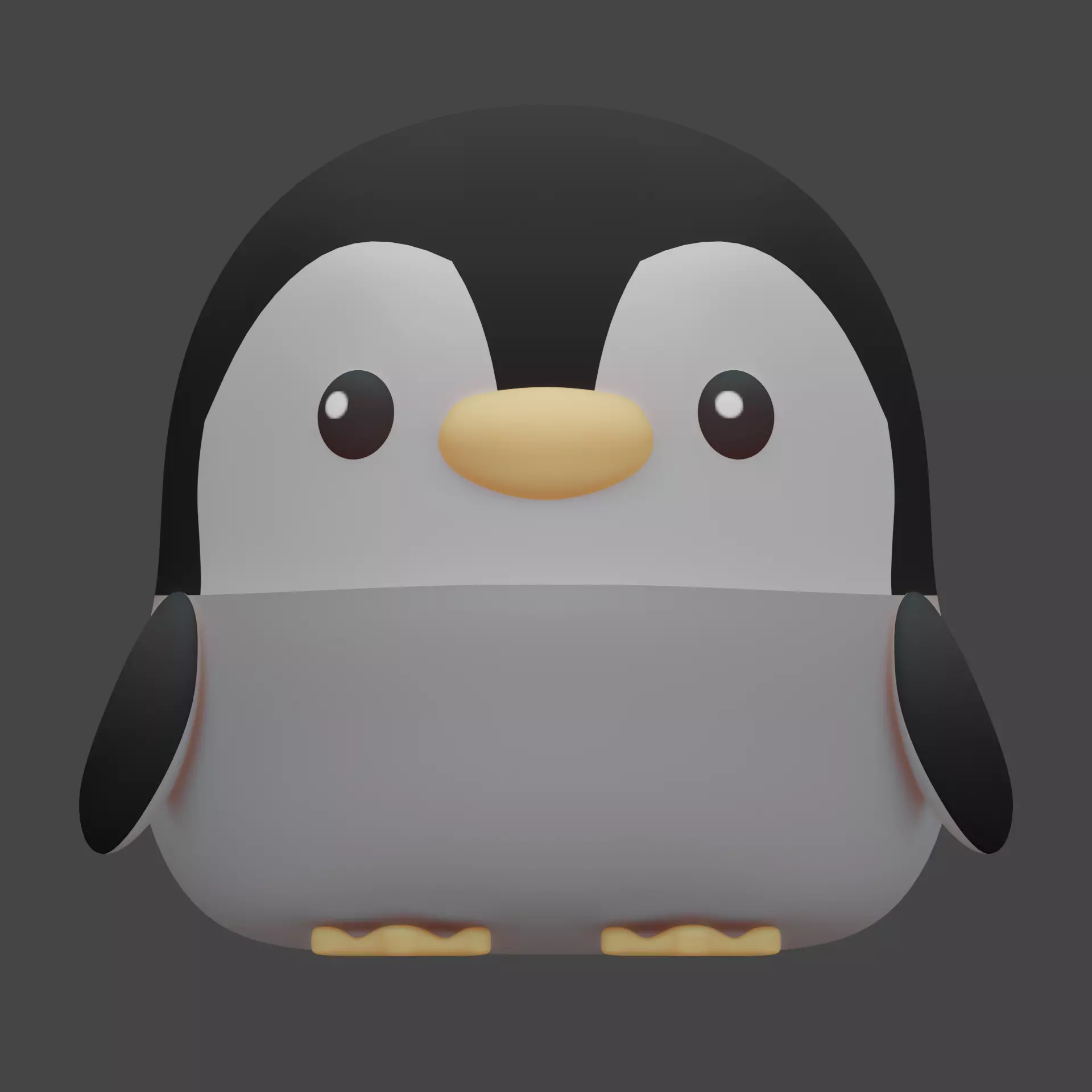 Plush Penguin 3D model_0