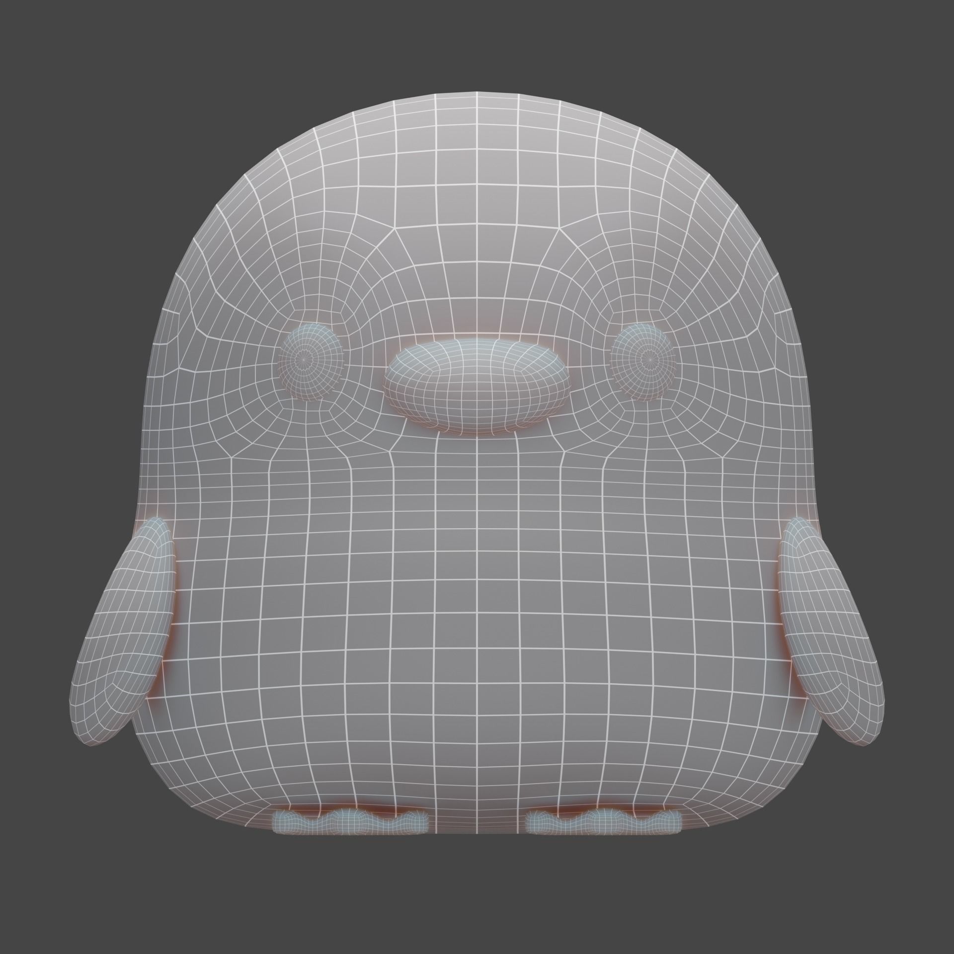 Plush Penguin 3D model_11