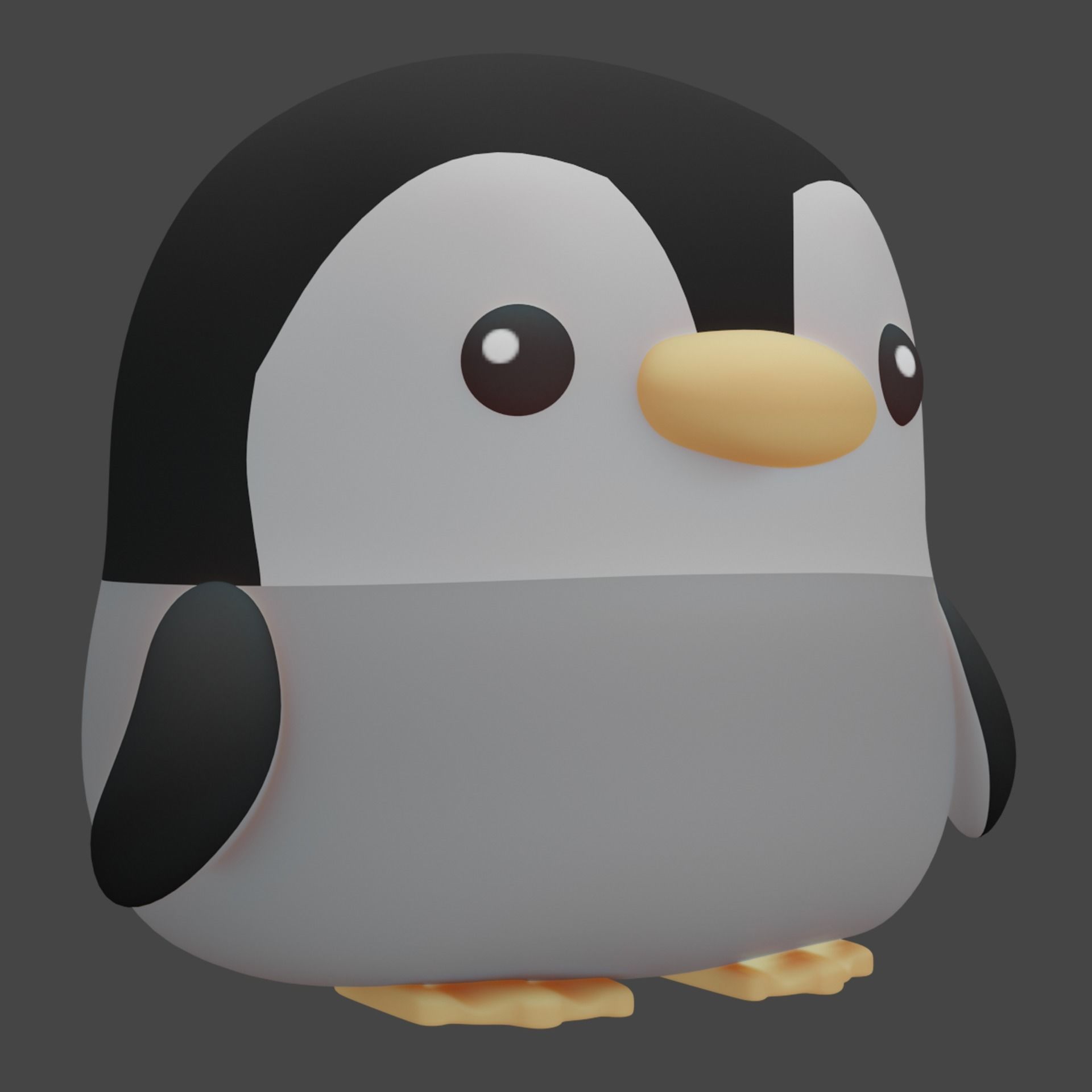 Plush Penguin 3D model_4