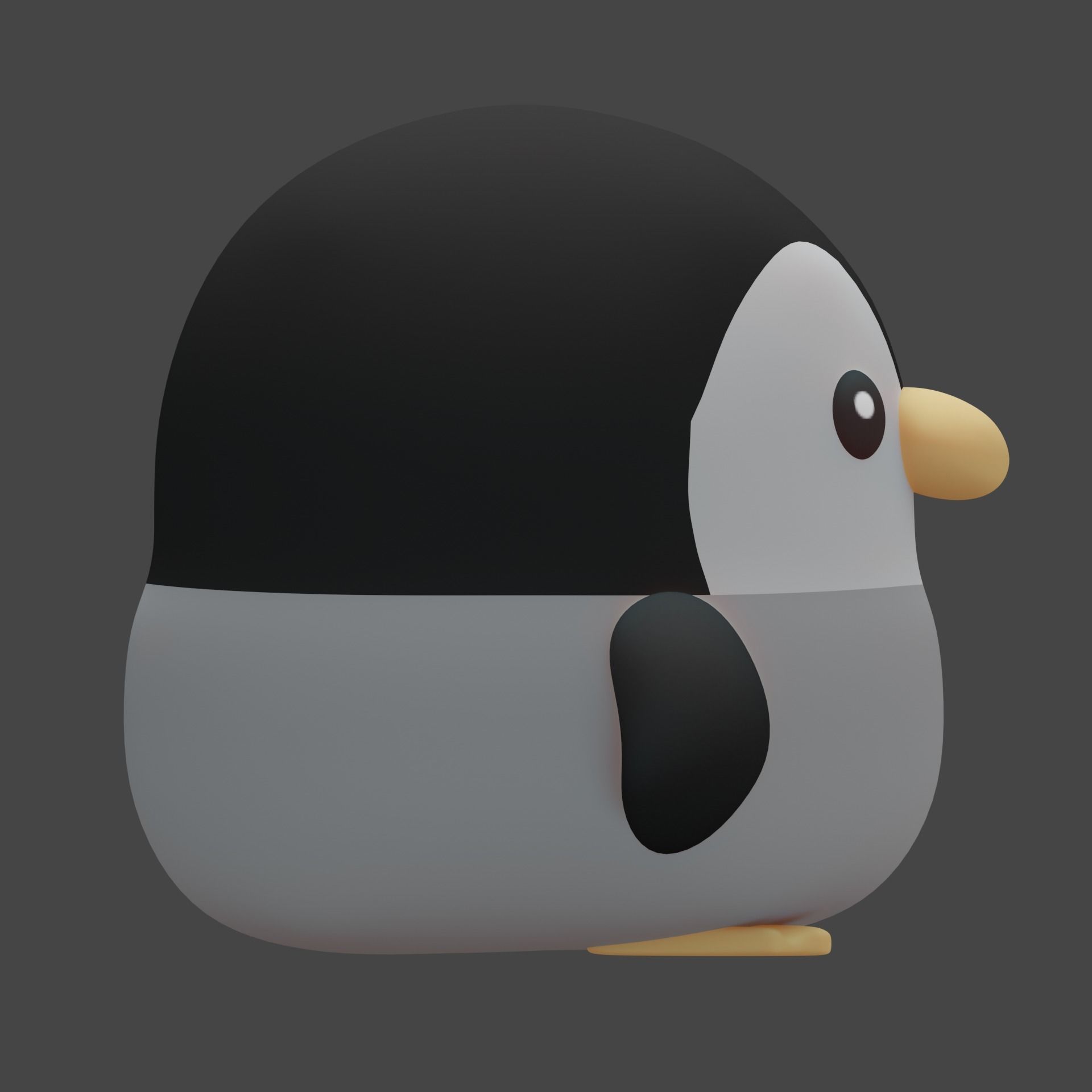 Plush Penguin 3D model_5