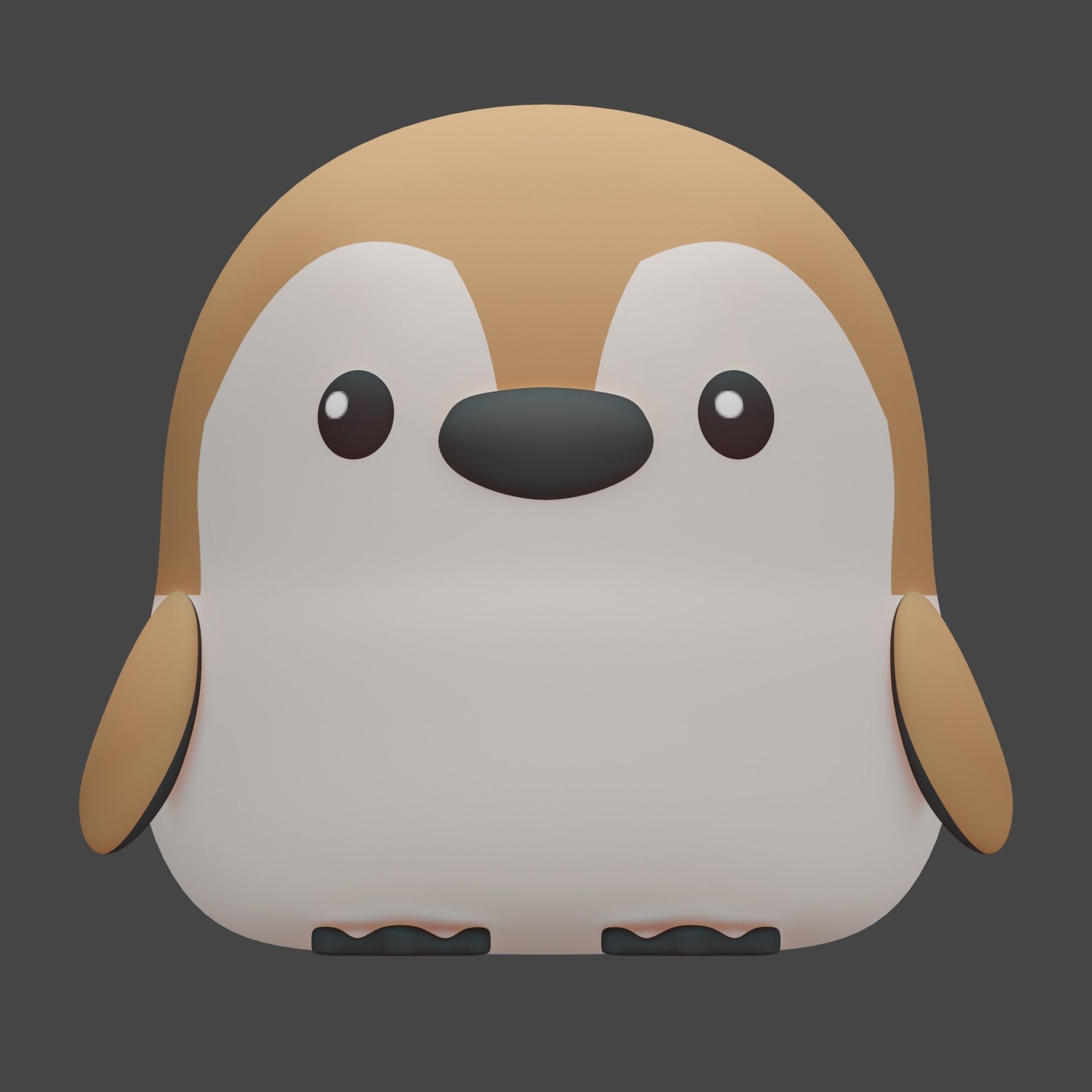 Plush Penguin 3D model_3