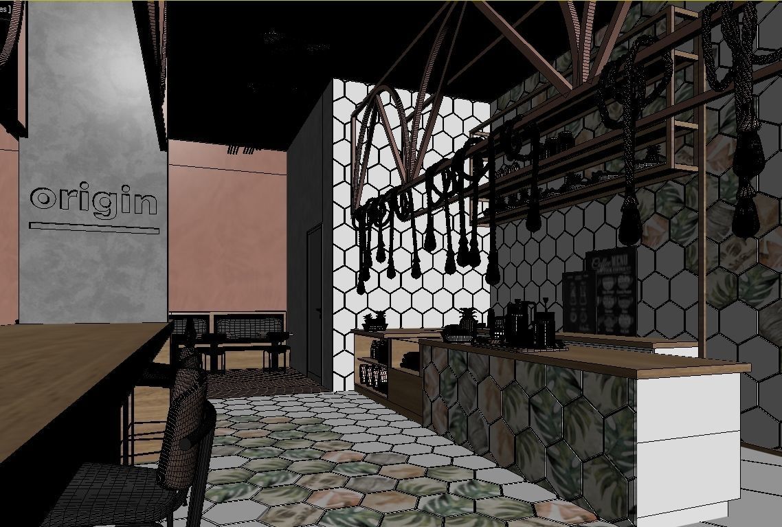 Healthy Cafe and Coffee House 3D model_26