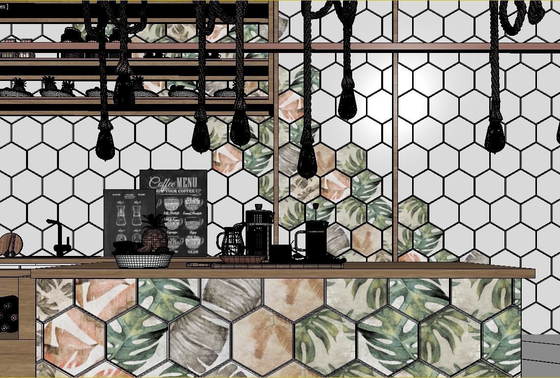 Healthy Cafe and Coffee House 3D model_25