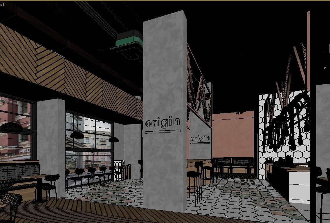 Healthy Cafe and Coffee House 3D model_20