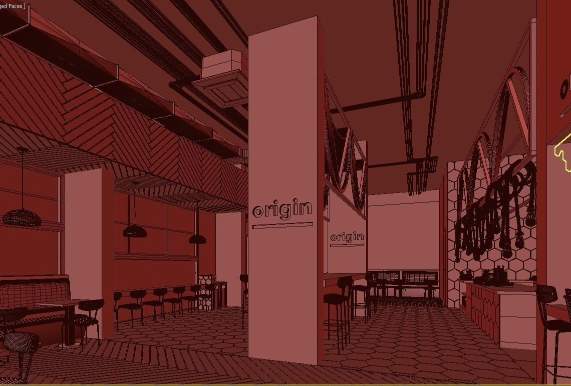 Healthy Cafe and Coffee House 3D model_12