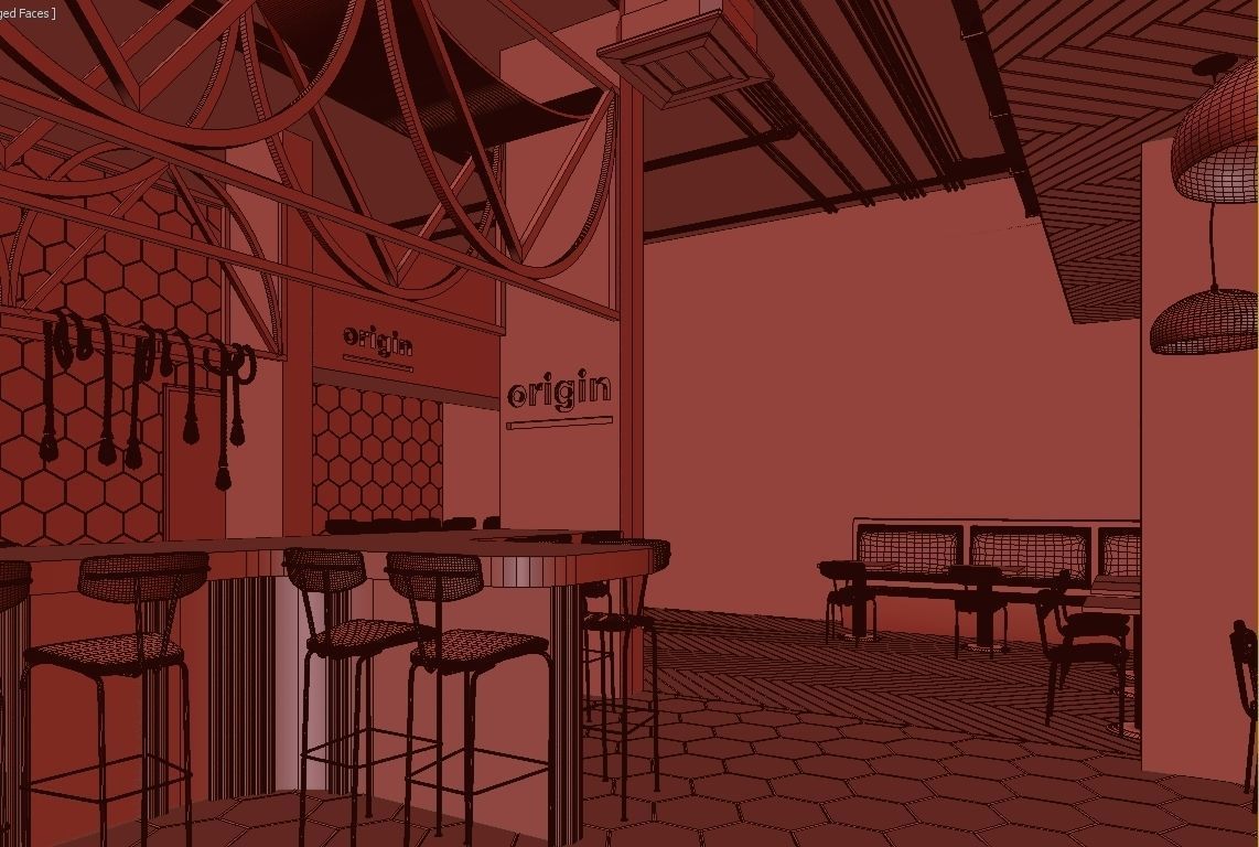 Healthy Cafe and Coffee House 3D model_15