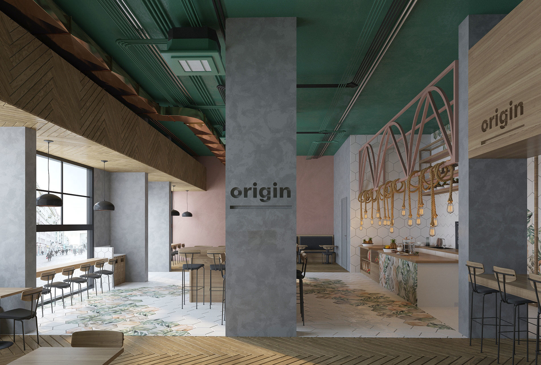 Healthy Cafe and Coffee House 3D model_5