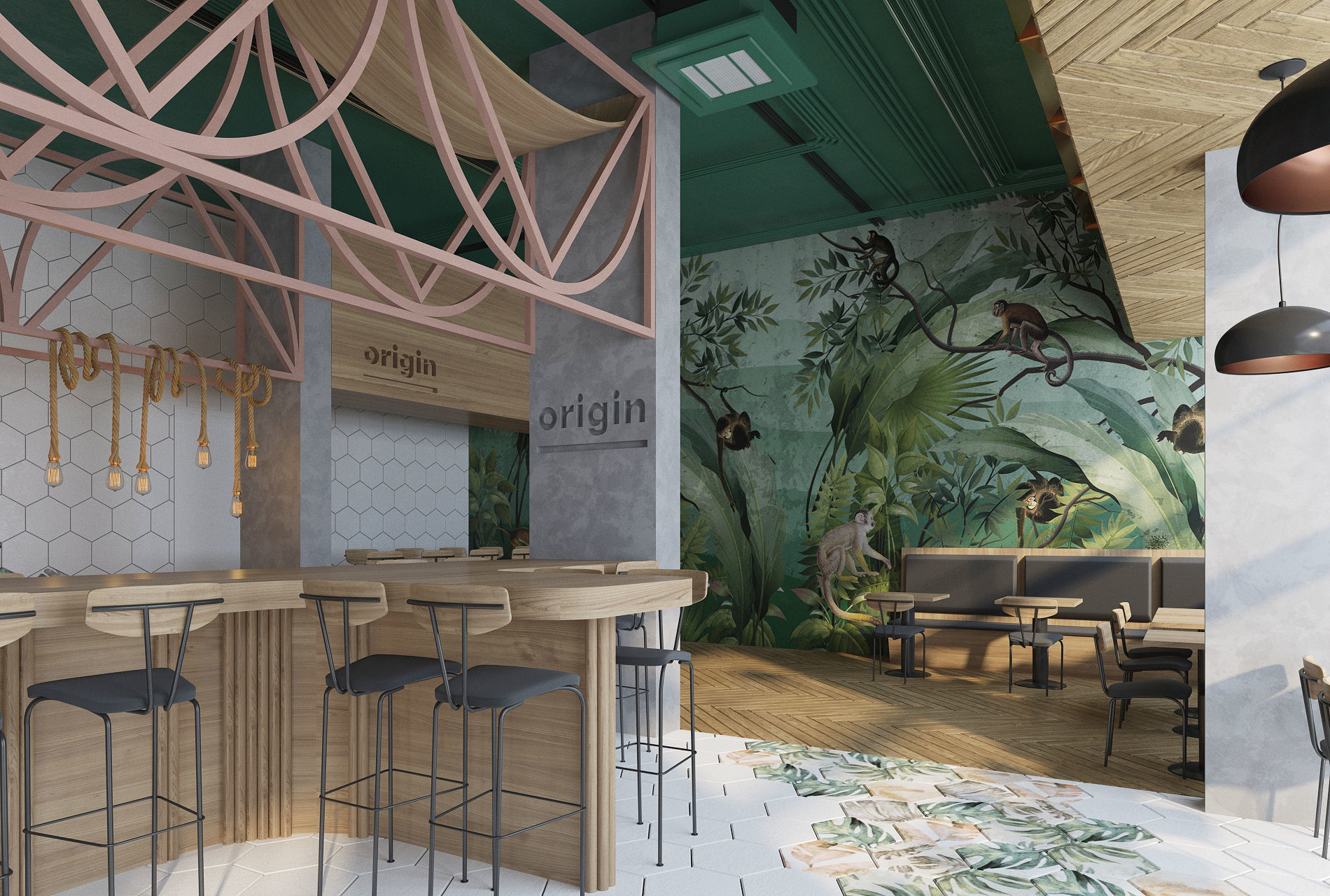 Healthy Cafe and Coffee House 3D model_7