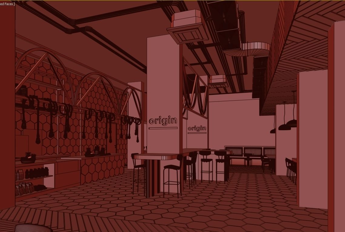 Healthy Cafe and Coffee House 3D model_11