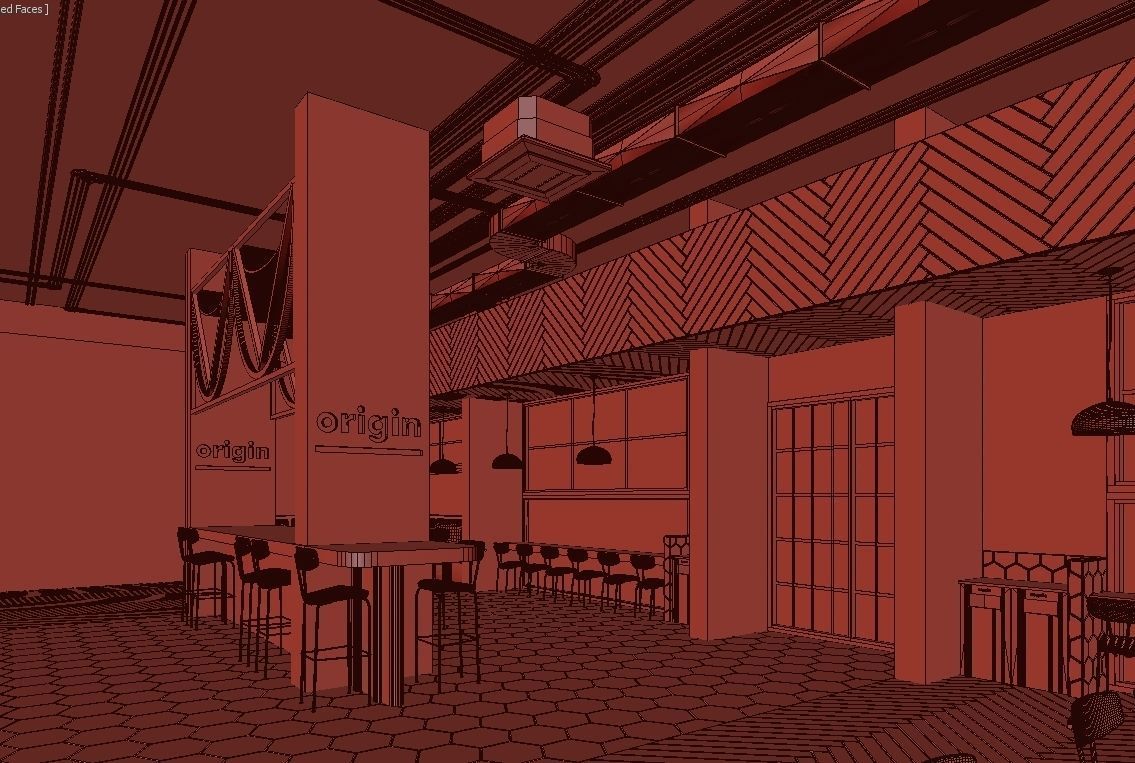 Healthy Cafe and Coffee House 3D model_13