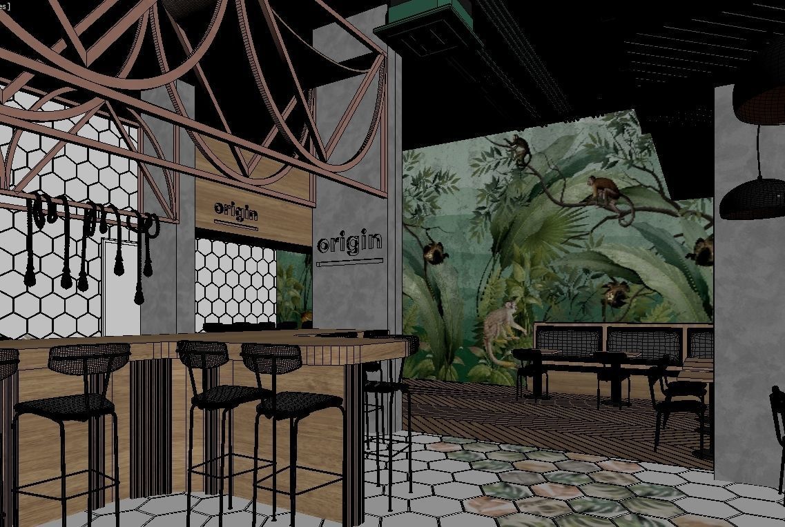 Healthy Cafe and Coffee House 3D model_24