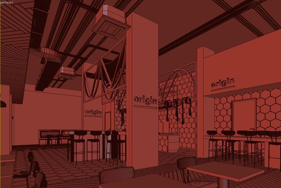 Healthy Cafe and Coffee House 3D model_14