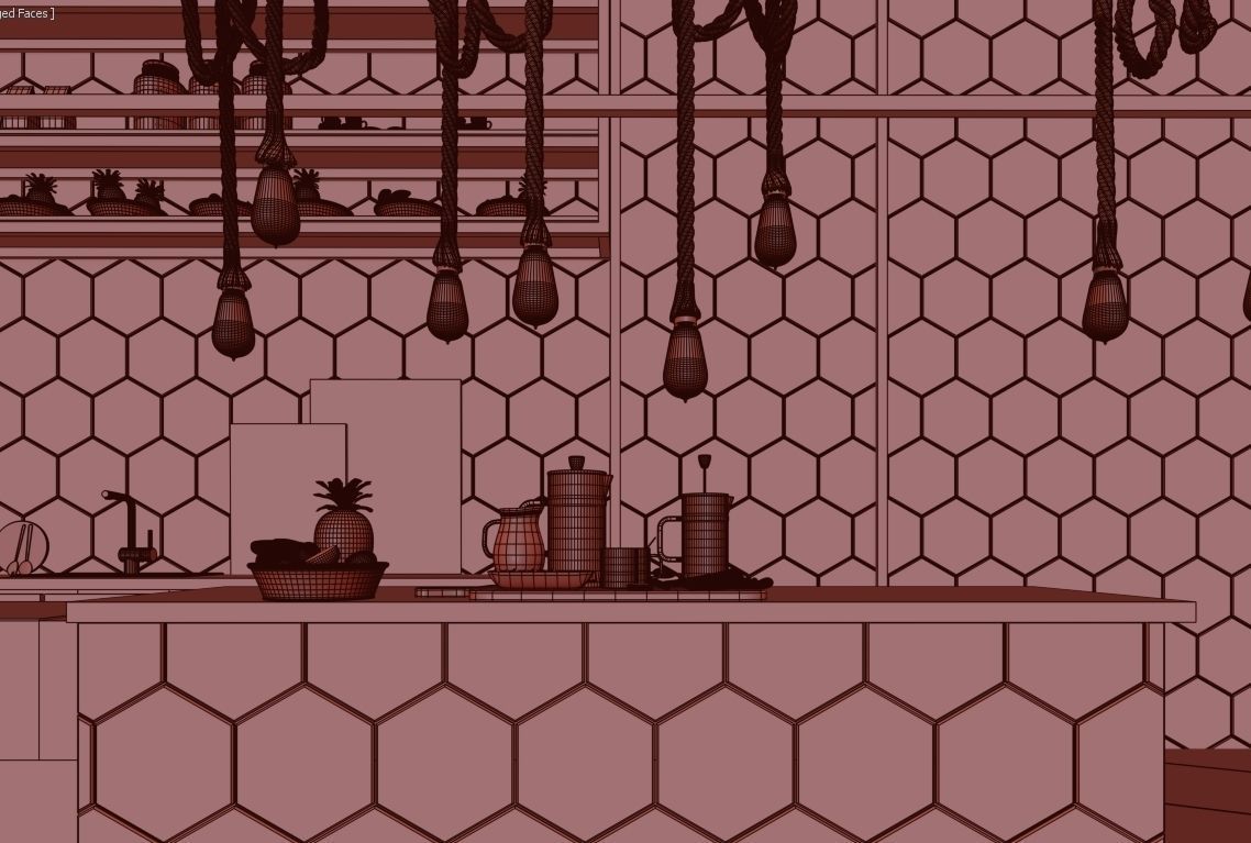 Healthy Cafe and Coffee House 3D model_16