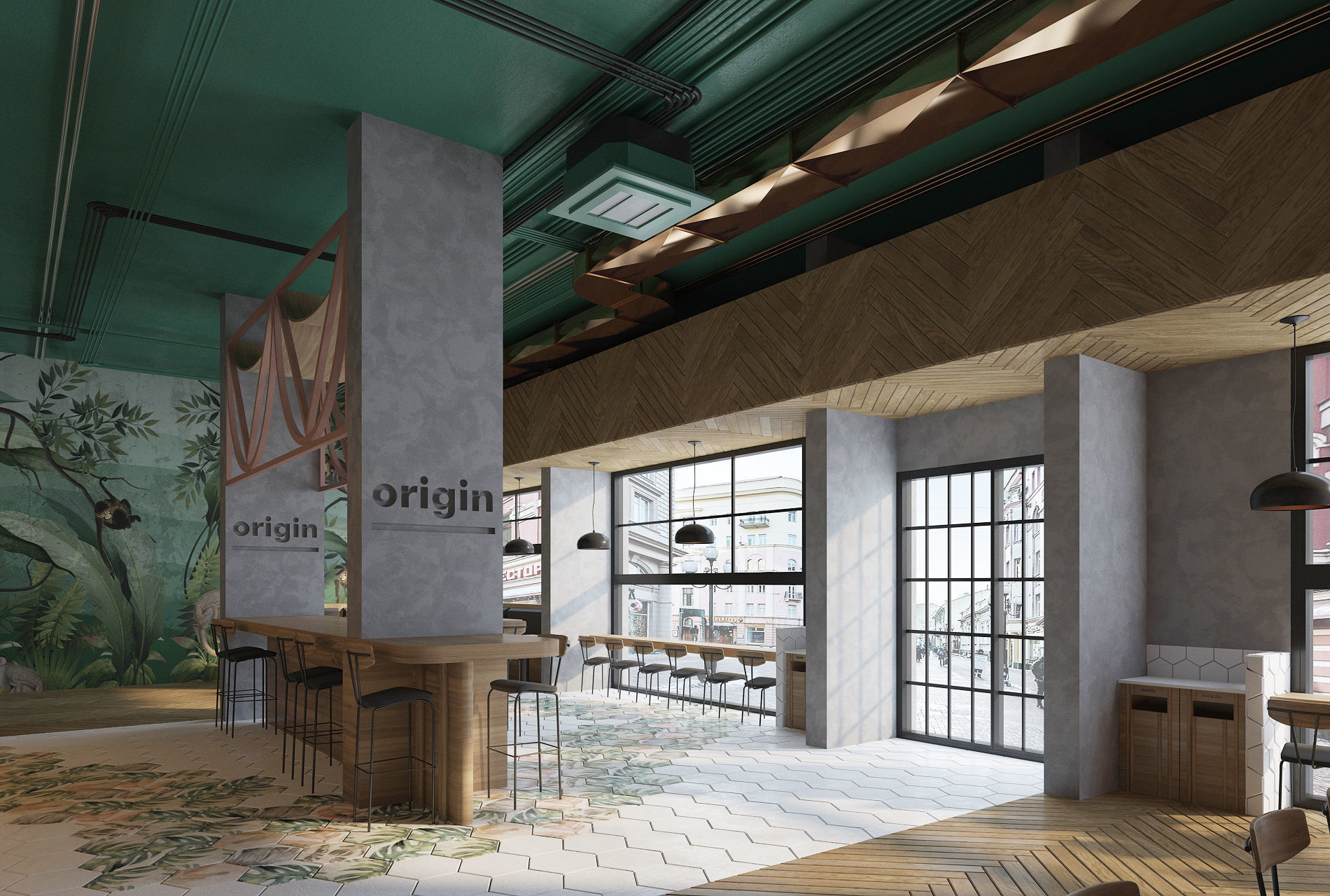 Healthy Cafe and Coffee House 3D model_2