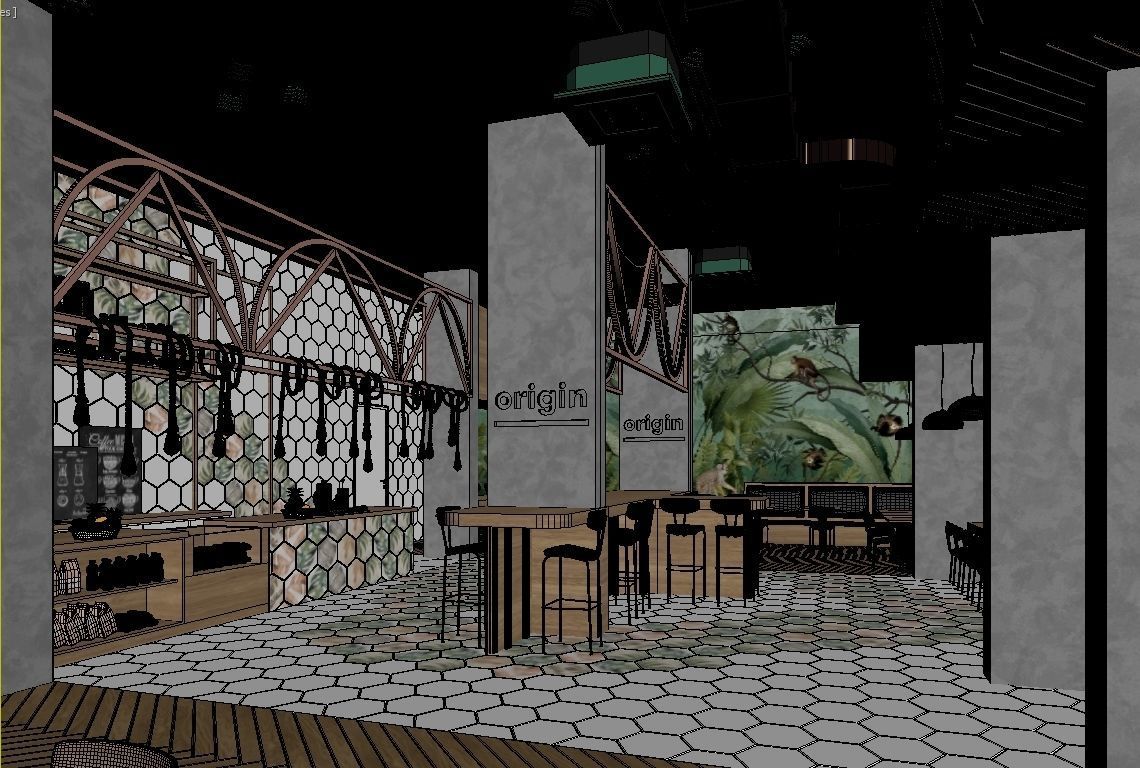 Healthy Cafe and Coffee House 3D model_19