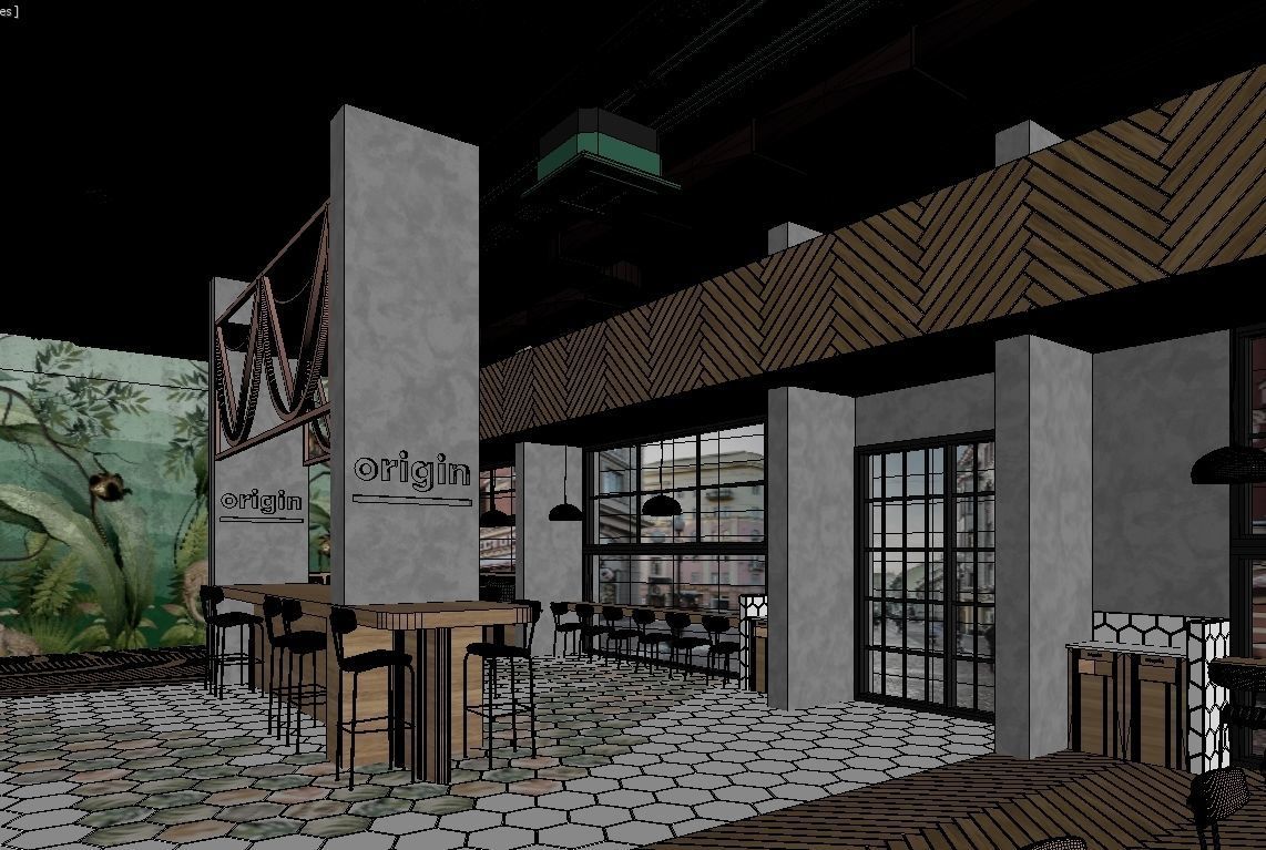 Healthy Cafe and Coffee House 3D model_21