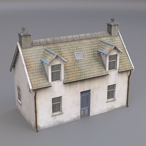 schotish house Low-poly 3D model
