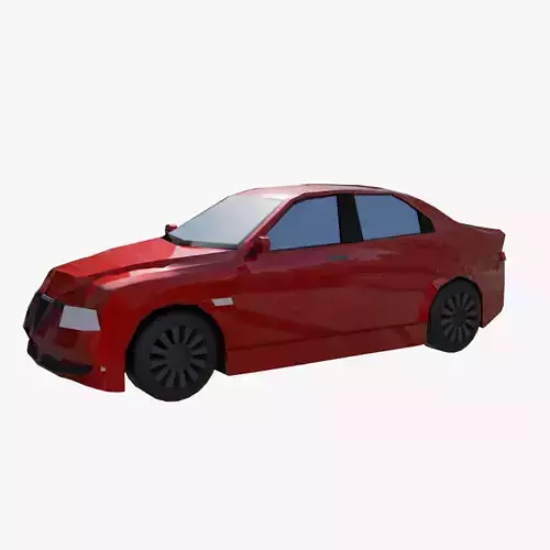 Red Car lowpoly
