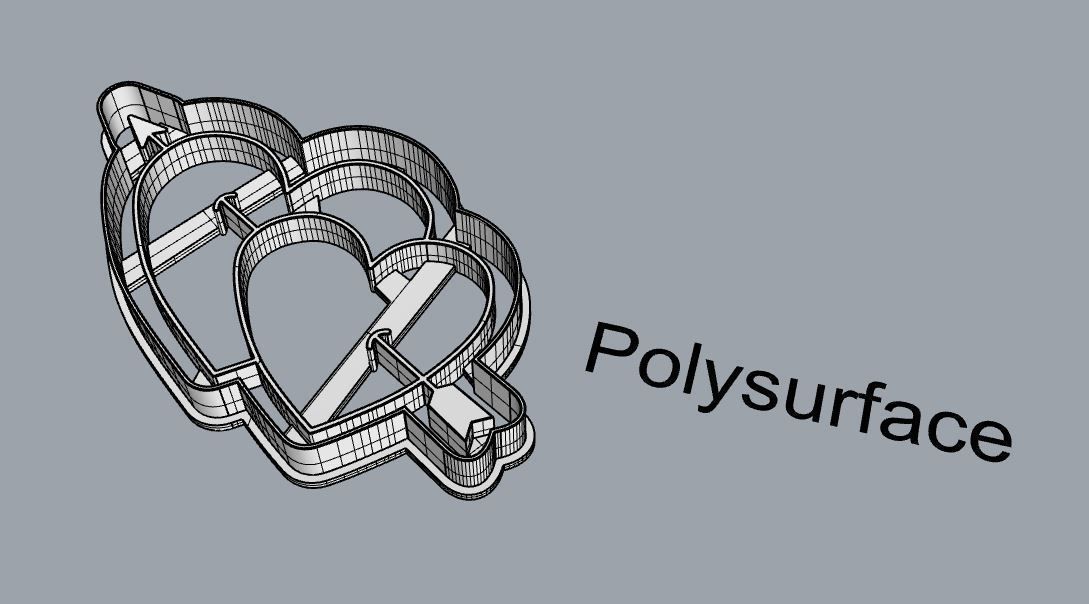 Hearts cookie cutter 3D print model_3