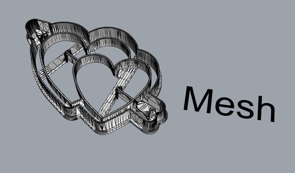 Hearts cookie cutter 3D print model_2