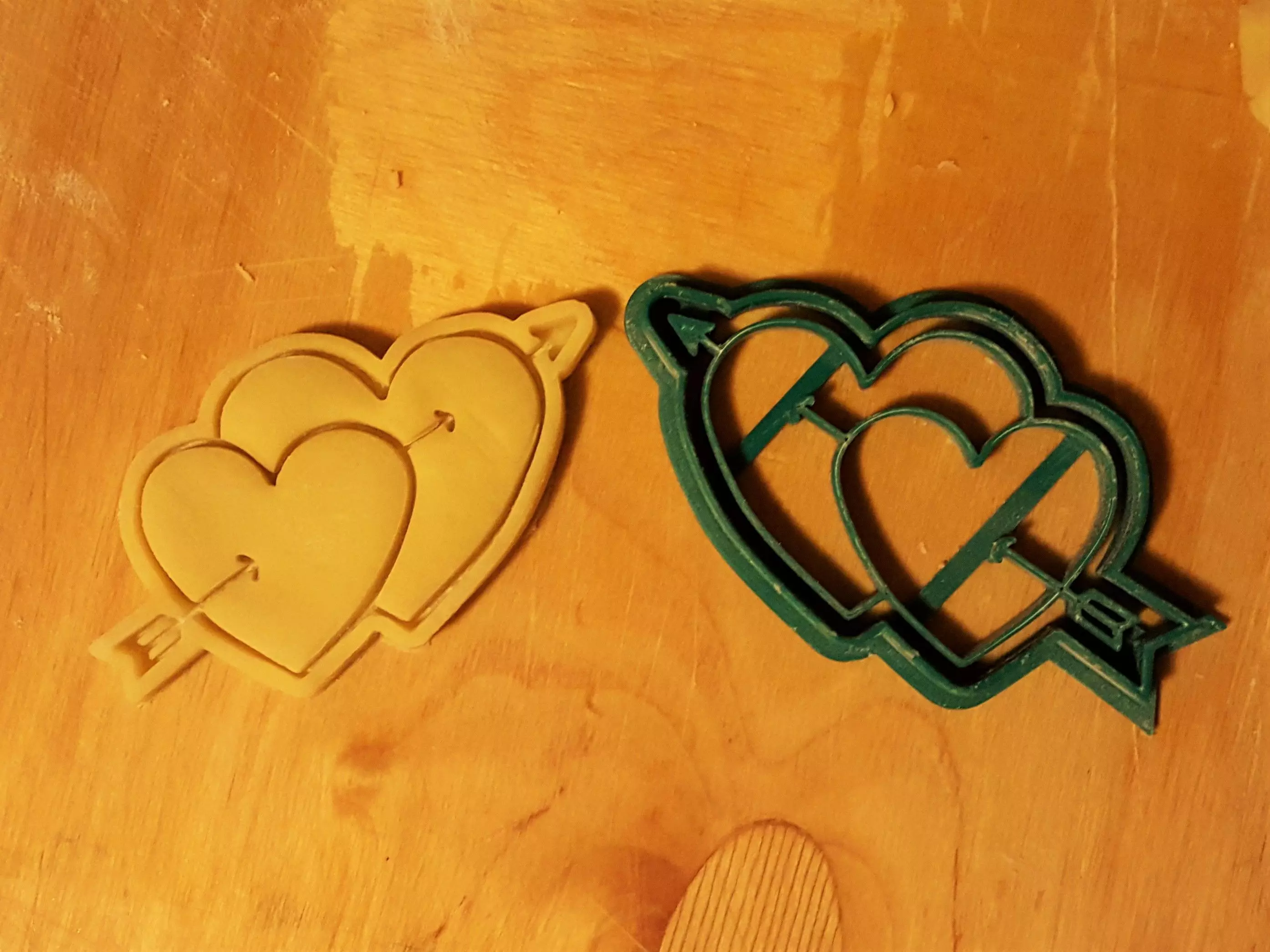 Hearts cookie cutter 3D print model_0