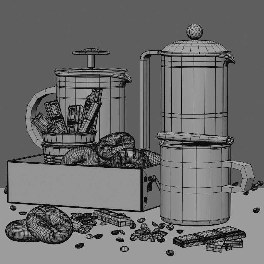 Coffee Set 3 3D model_5