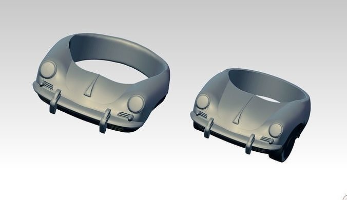 356 porsche jewel ring Lot of 2 version 3D print model