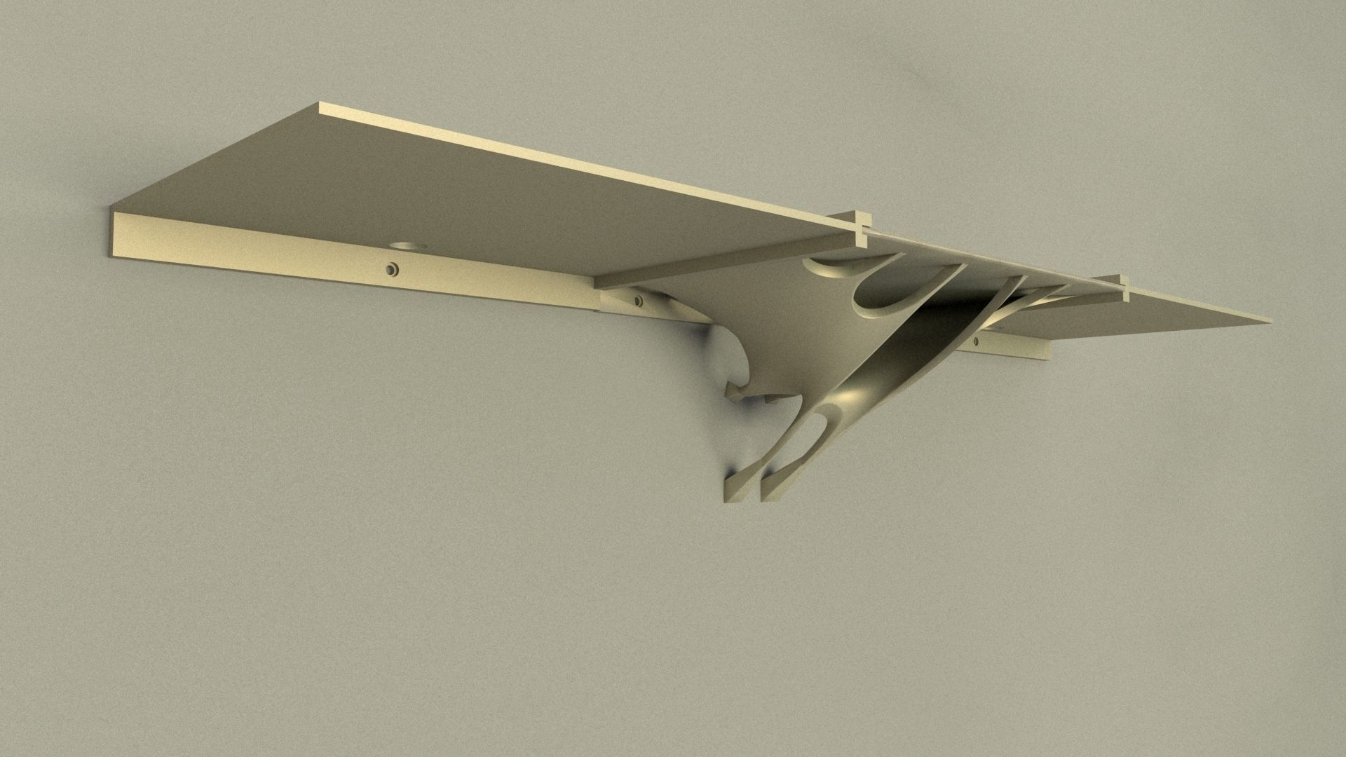 Wall Shelf 3D print model_5