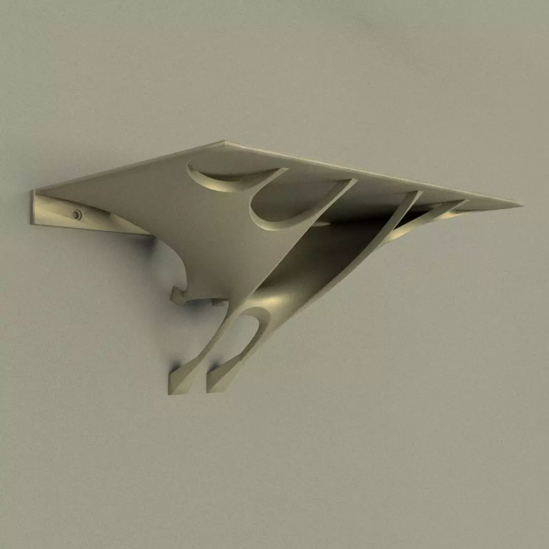 Wall Shelf 3D print model_0
