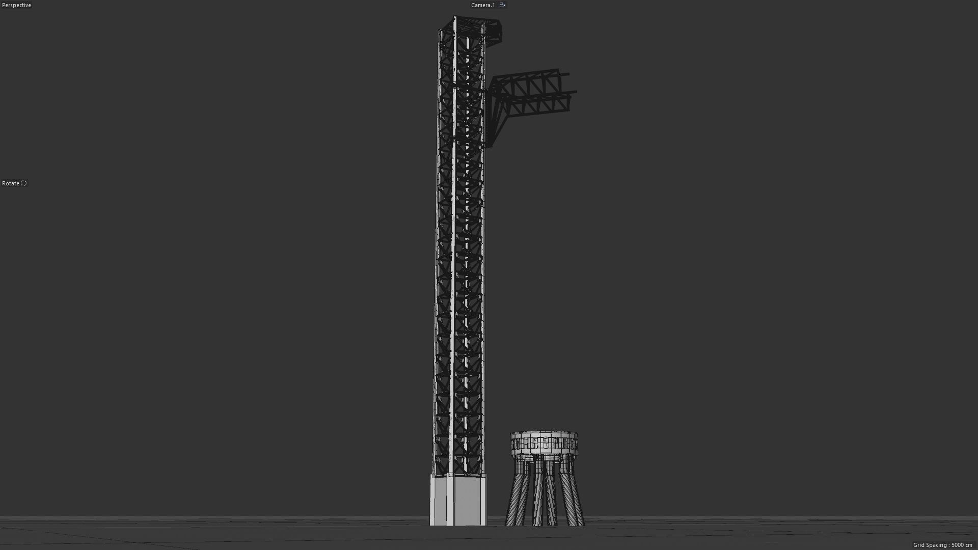 SpaceX Starbase Orbital Launch Tower -Mechazilla- 3D model_8