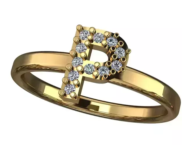 Letter P ring