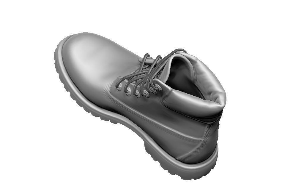 Timberland boot 3D print model_3