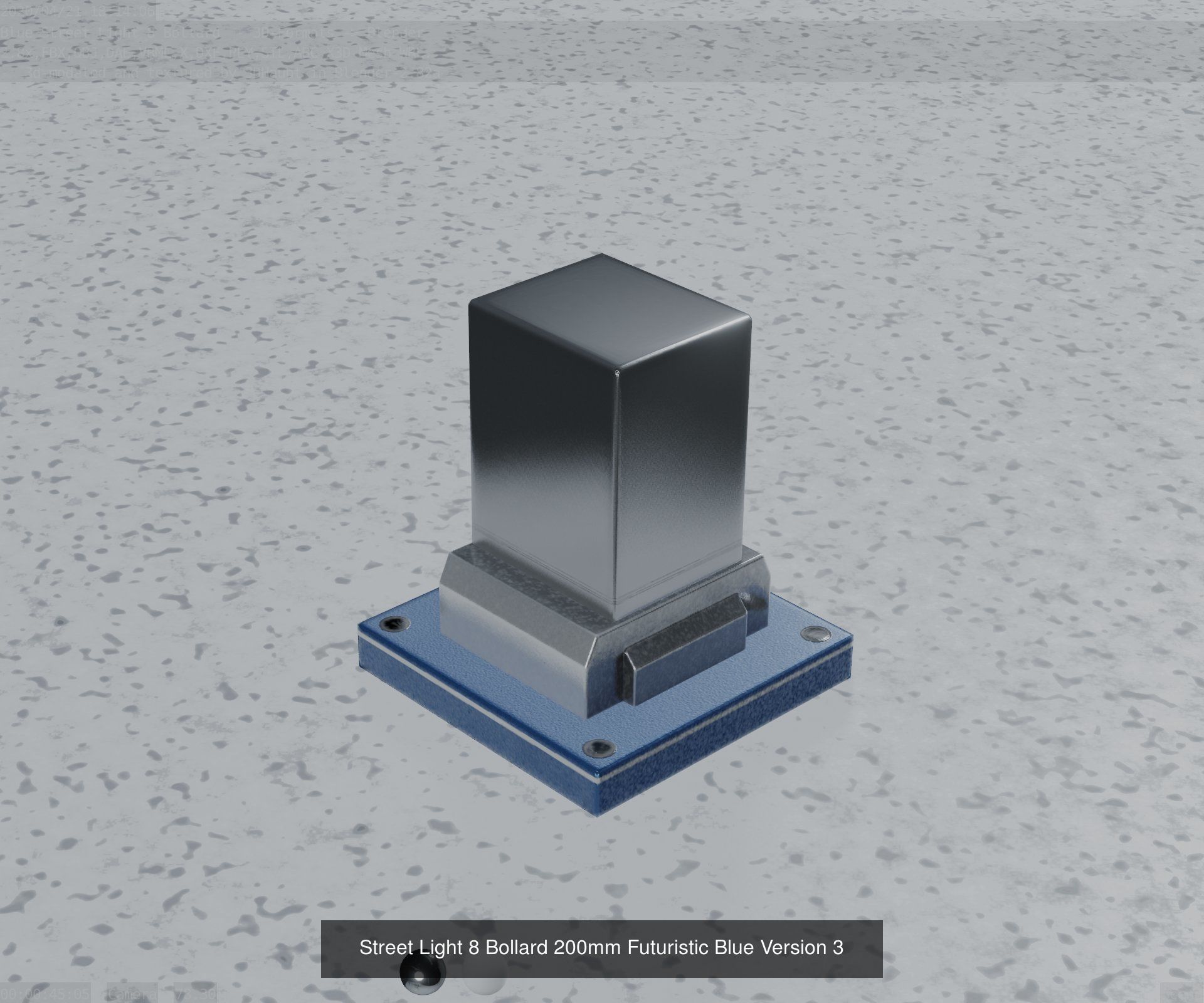 Street Light 8 Bollard All Versions 3D Model Collection_75