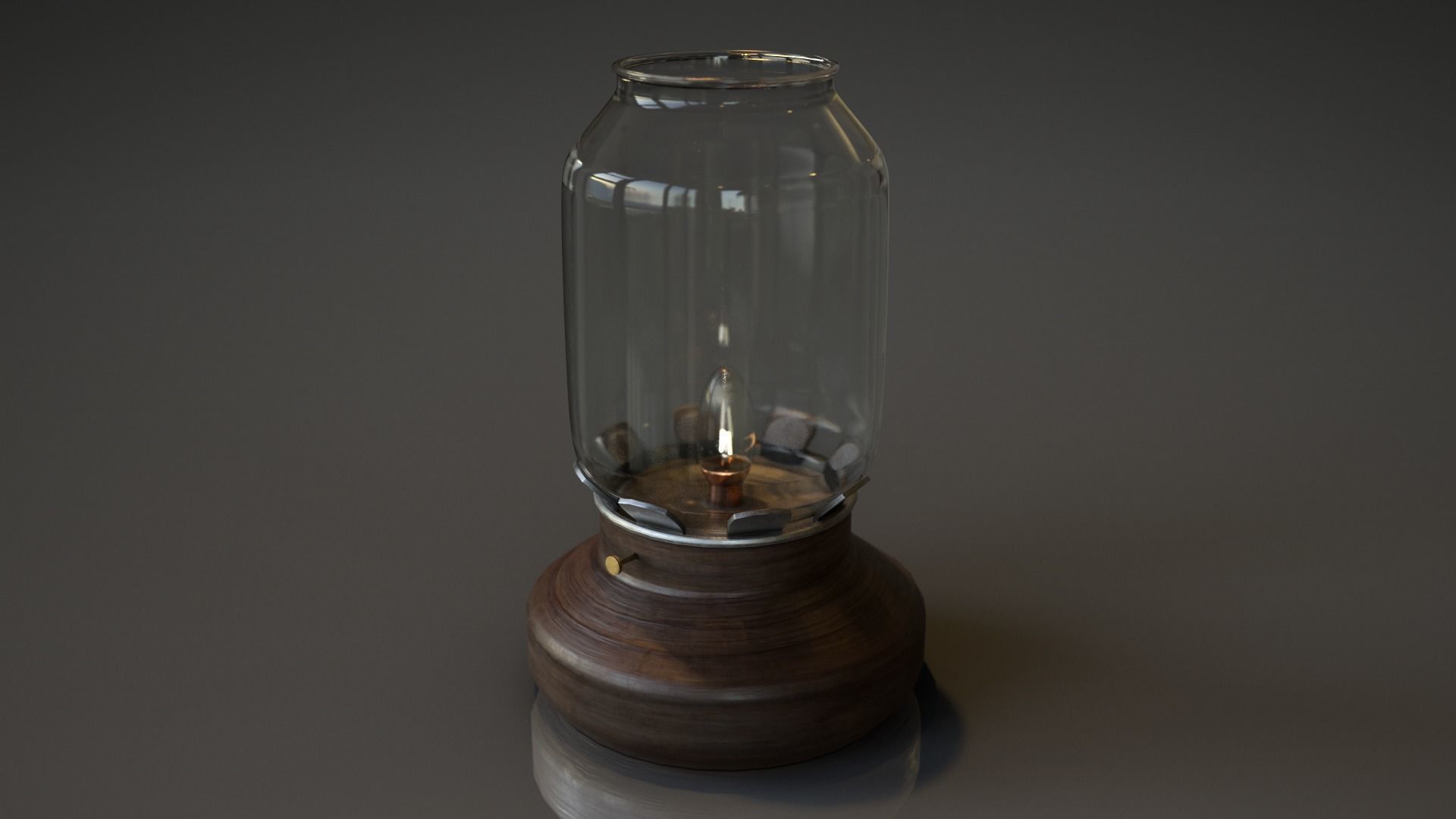 Retro vintage style lamp Low-poly 3D model_5