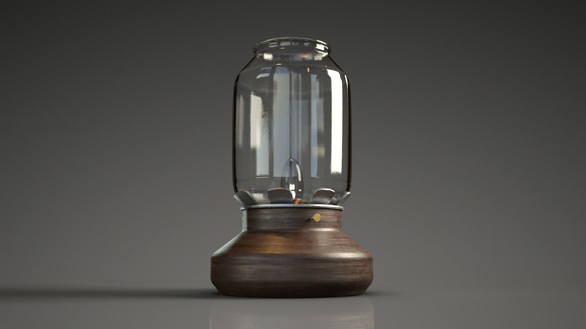 Retro vintage style lamp Low-poly 3D model_10