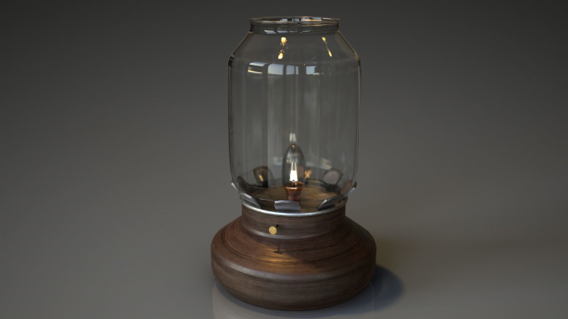 Retro vintage style lamp Low-poly 3D model_4