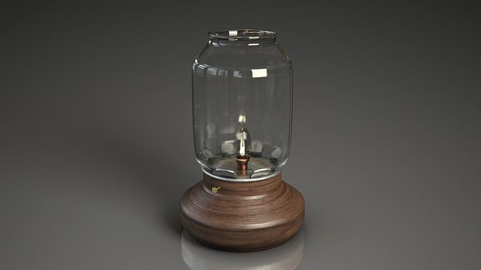 Retro vintage style lamp Low-poly 3D model