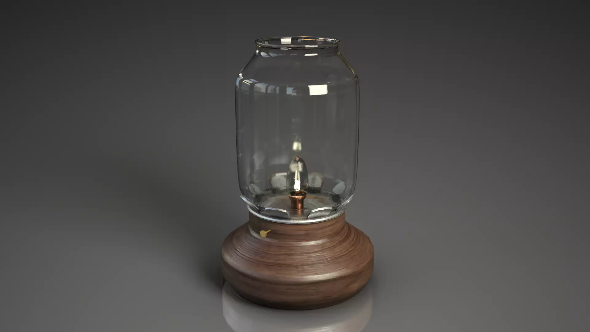 Retro vintage style lamp Low-poly 3D model_0