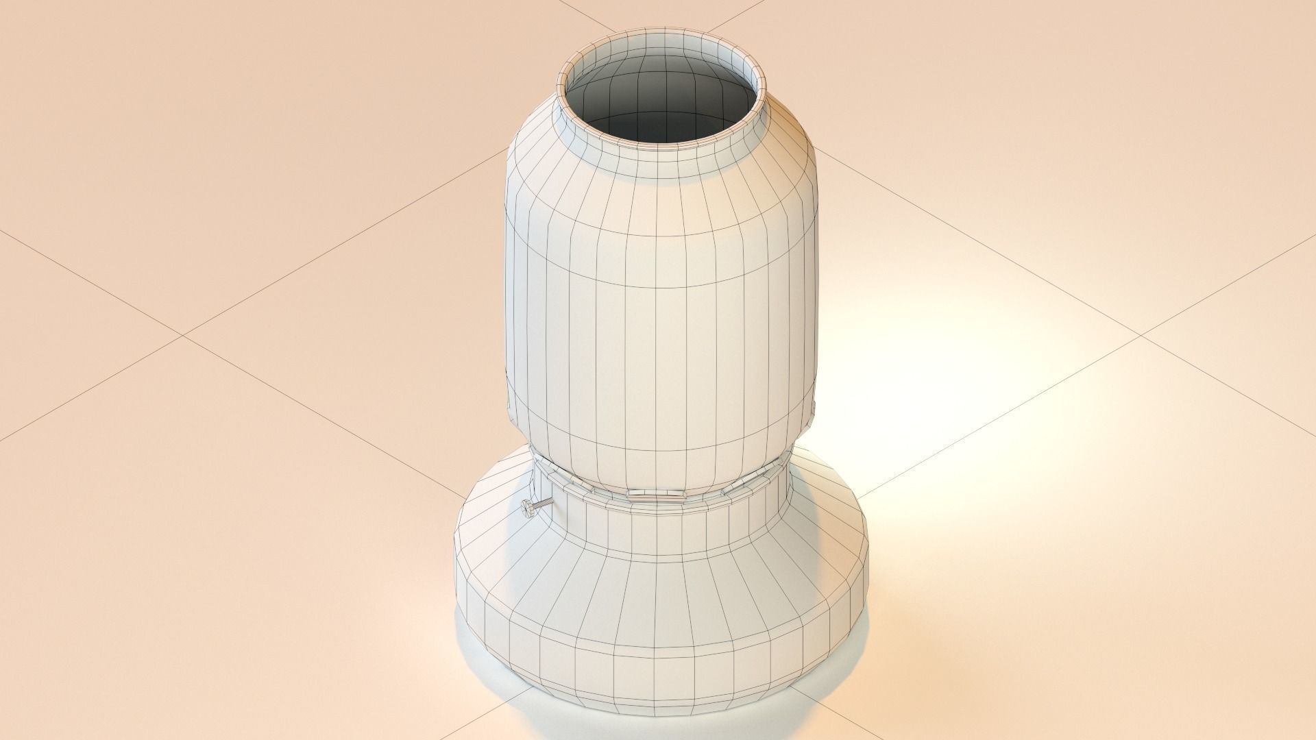 Retro vintage style lamp Low-poly 3D model_13