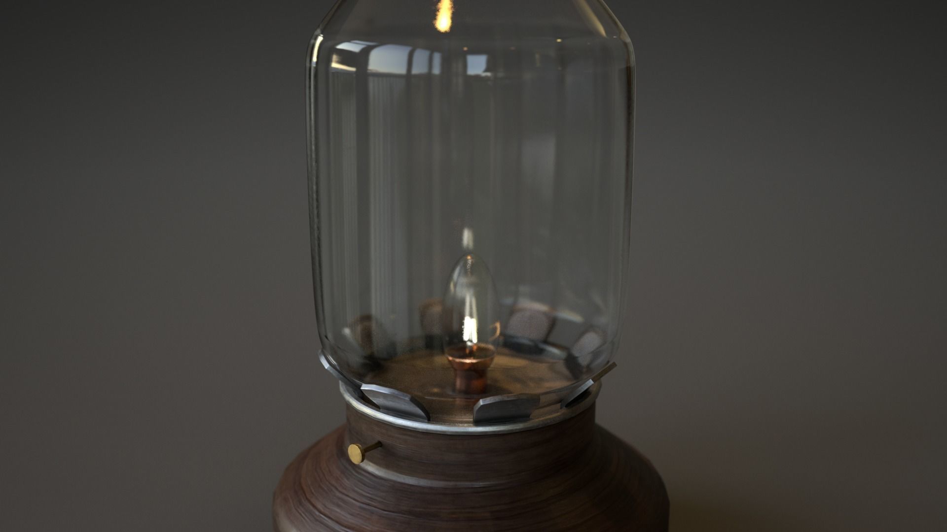 Retro vintage style lamp Low-poly 3D model_7