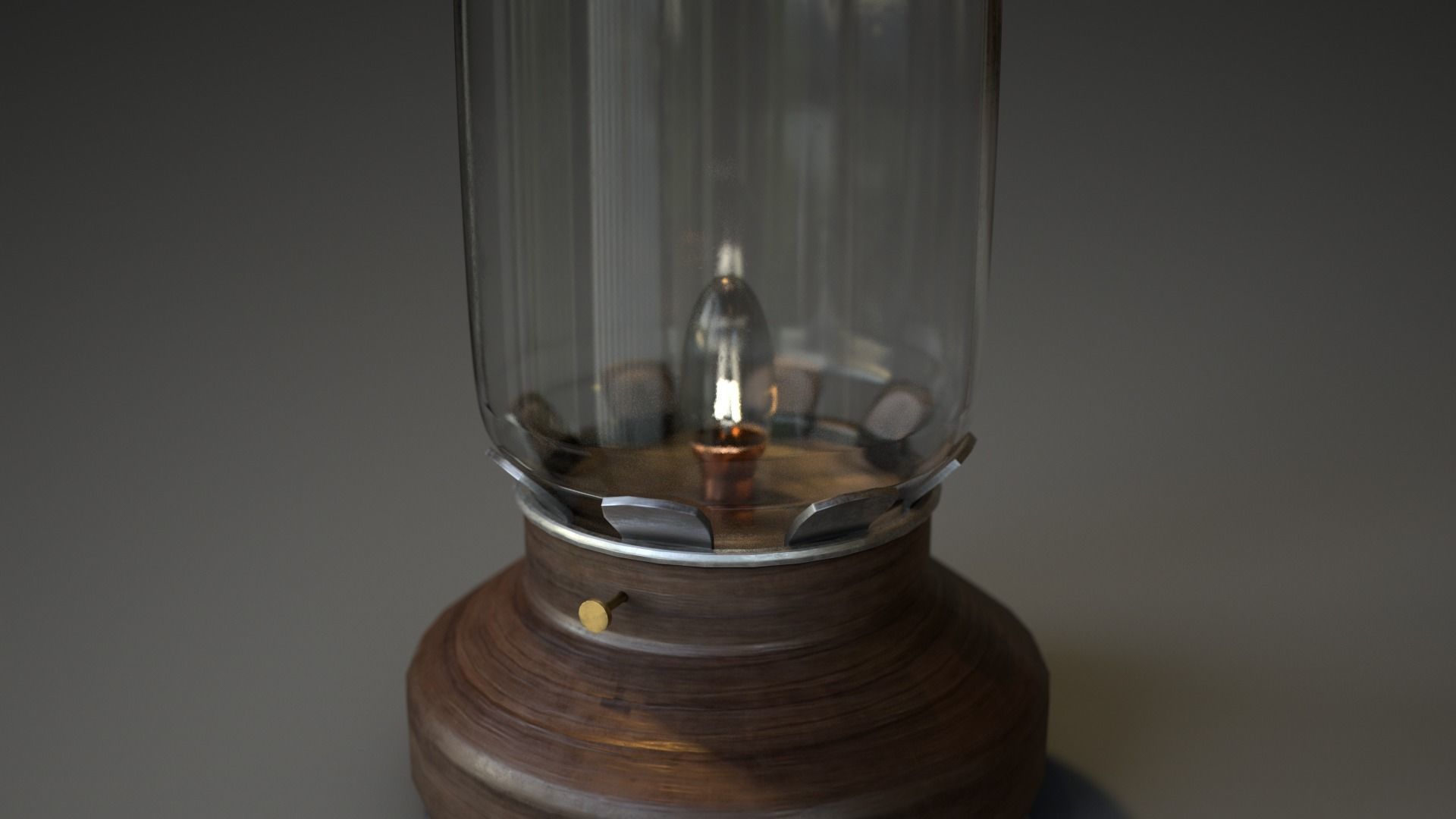 Retro vintage style lamp Low-poly 3D model_8