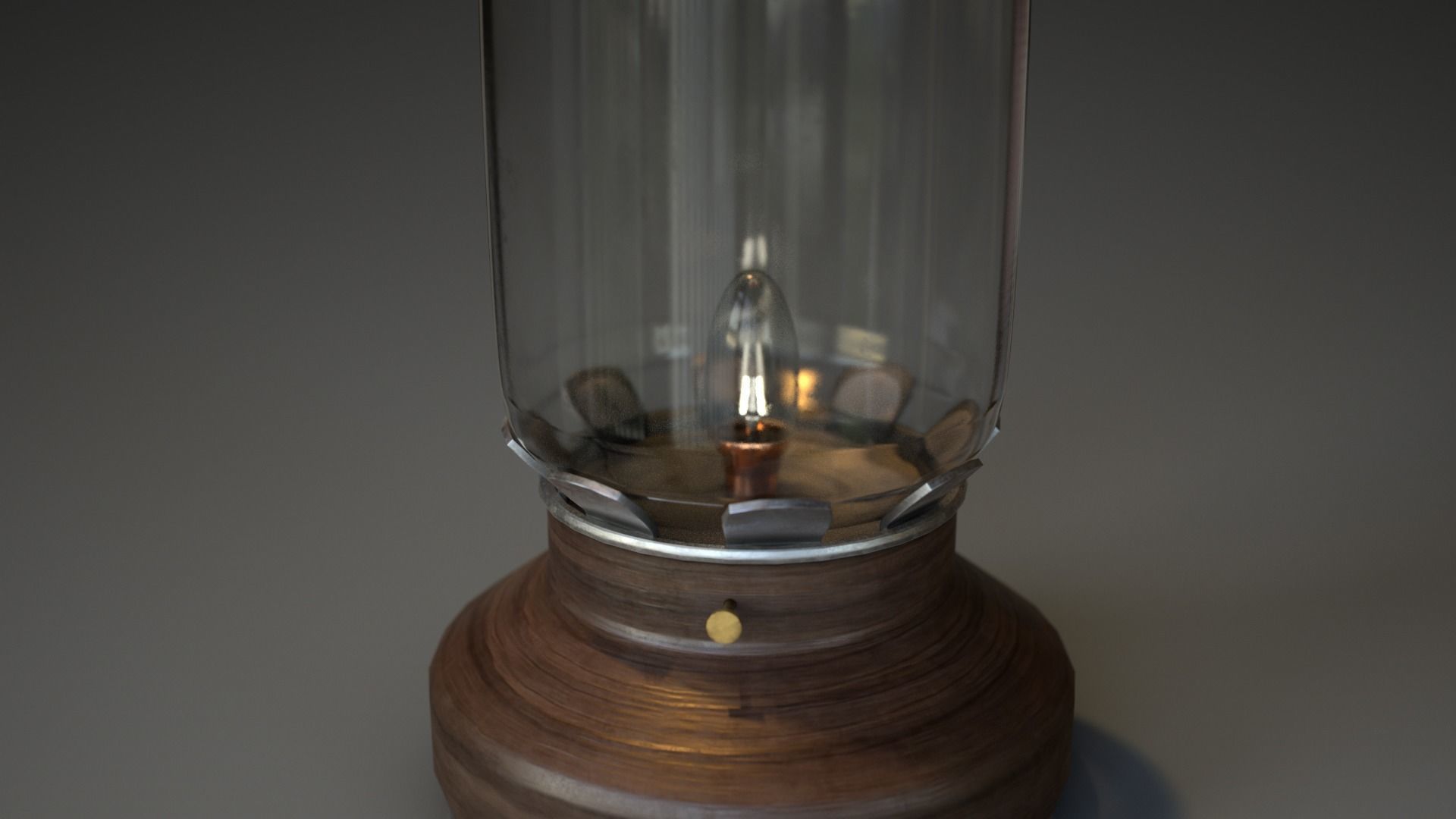 Retro vintage style lamp Low-poly 3D model_9