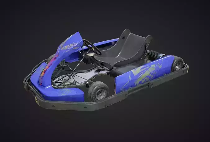 Gokart go kart Low-poly 3D model