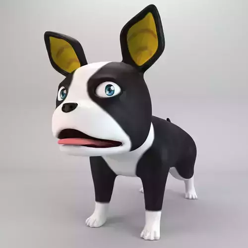 Cartoon Dog Iggy Low-poly 3D model