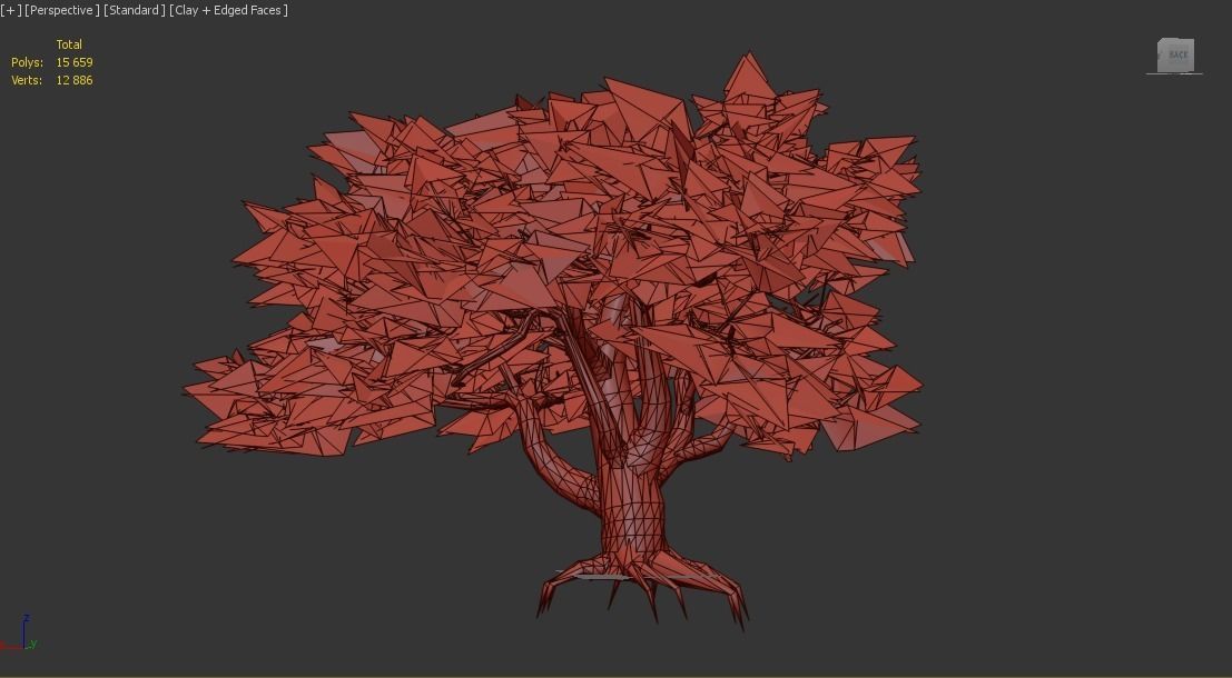 Big Leaf Maple Fall Tree Low-poly 3D model_4