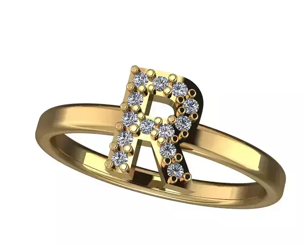 Letter R ring