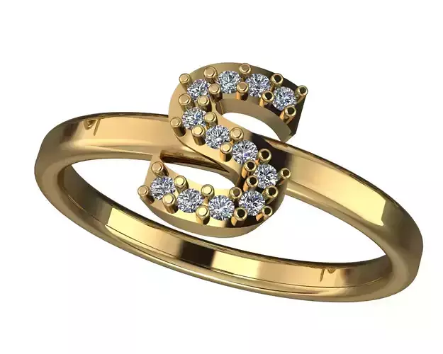 Letter S ring